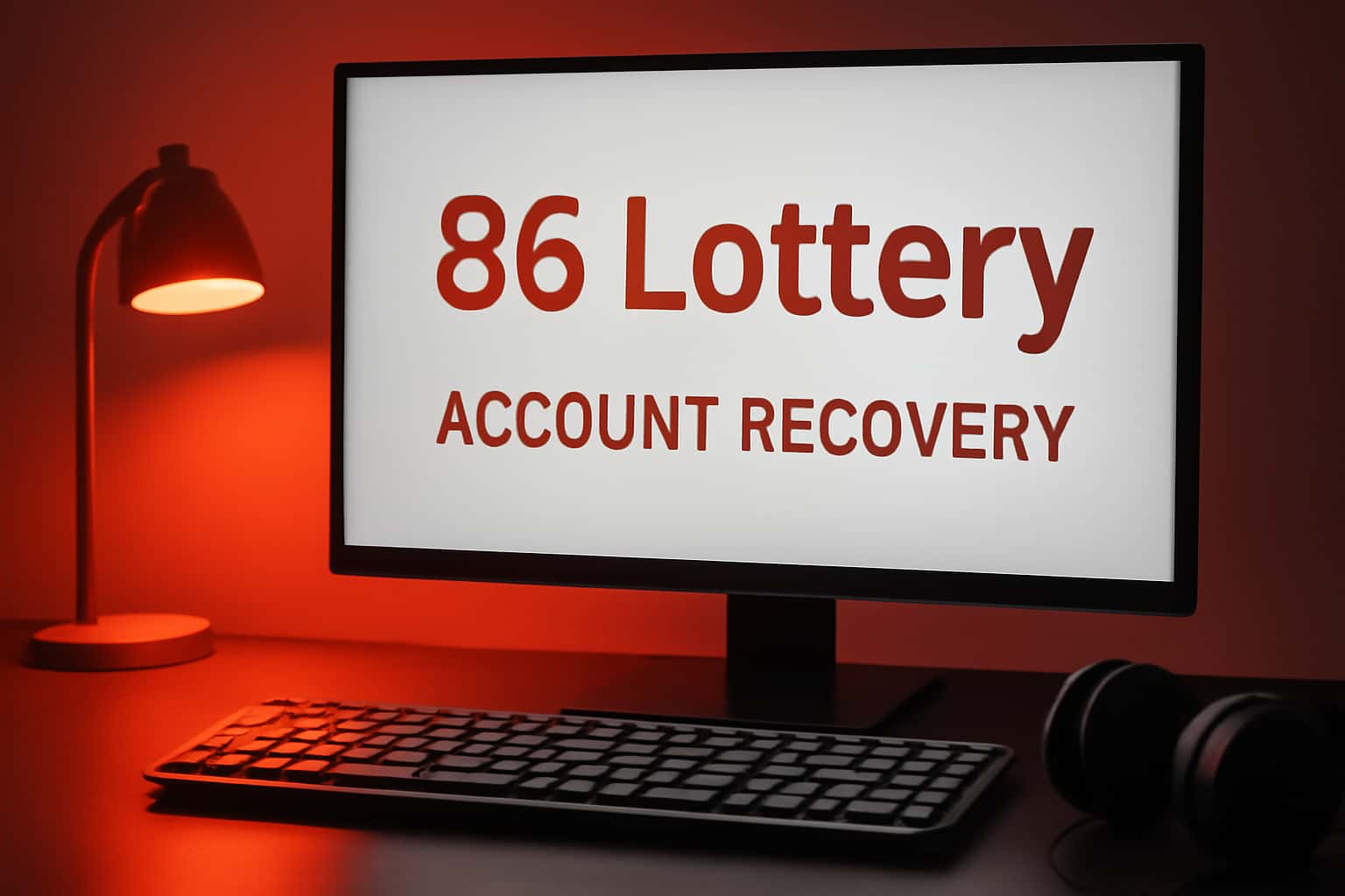 An informative scene illustrating the concept of account recovery for 86 Lottery.
