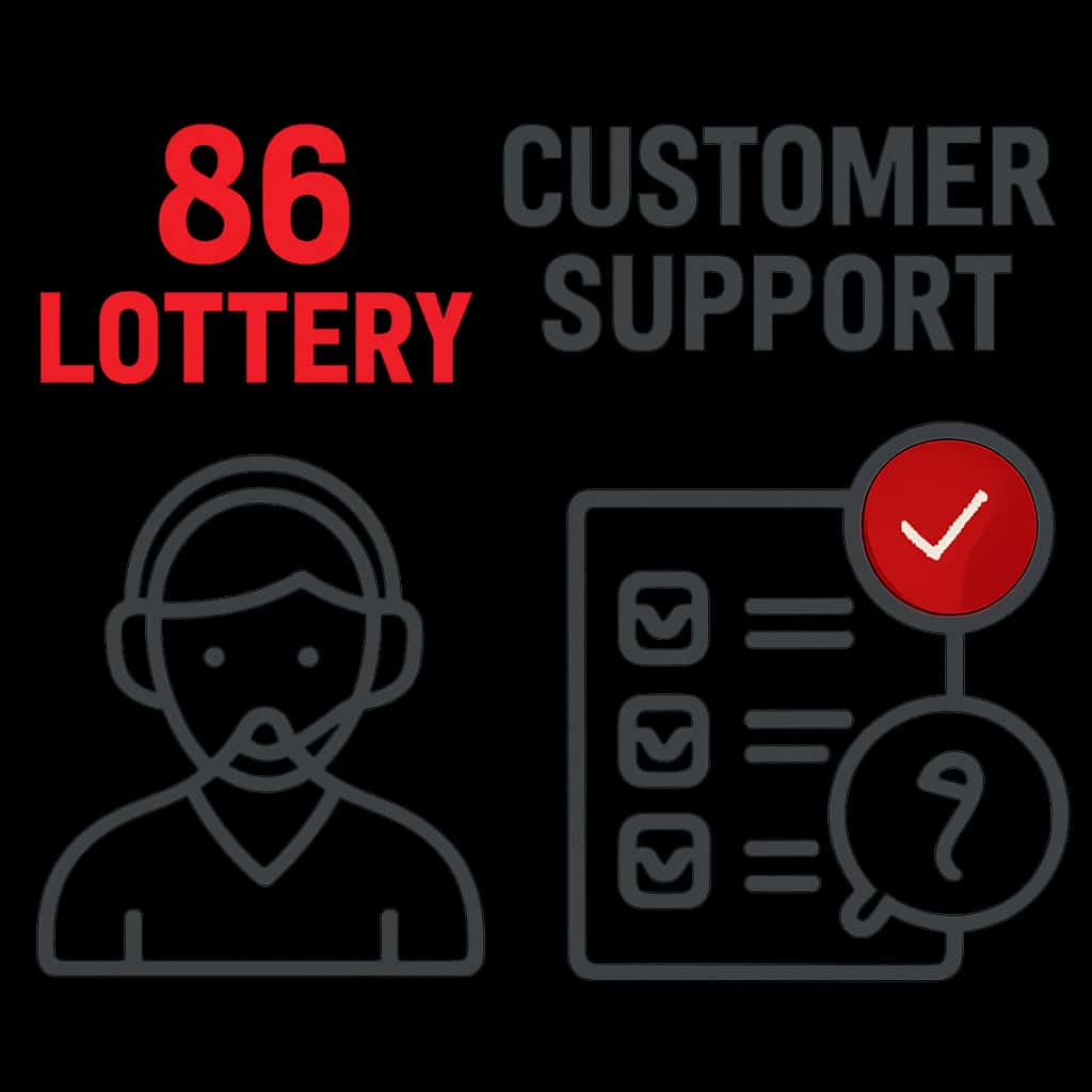 An educational illustration on 86 Lottery Customer Support.
