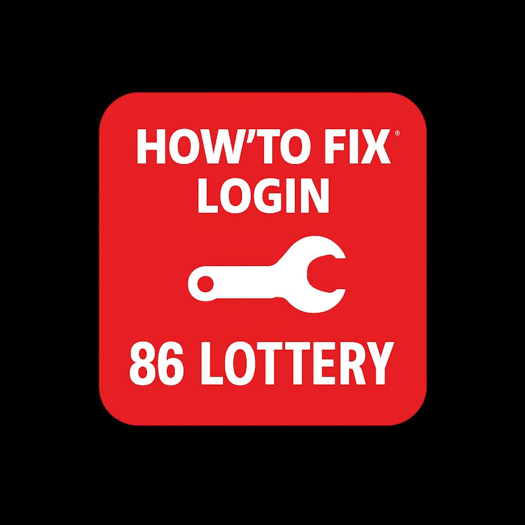 Icon representing assistance for login issues with the 86 Lottery.