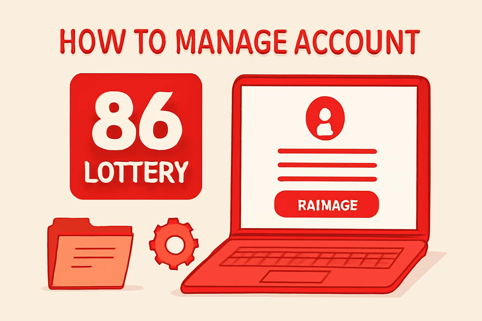 Informational scene about managing 86 Lottery account.
