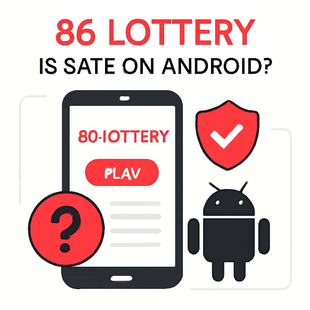 An educational diagram on the safety features of the 86 Lottery app.