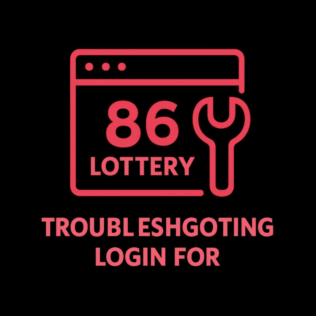 Icon representing 86 Lottery login troubleshooting.